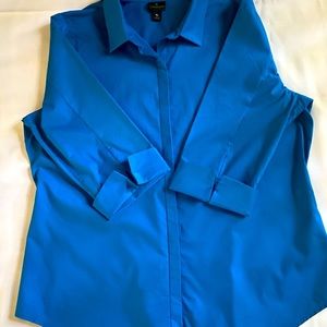 Women shirt Prussian blue size 1X